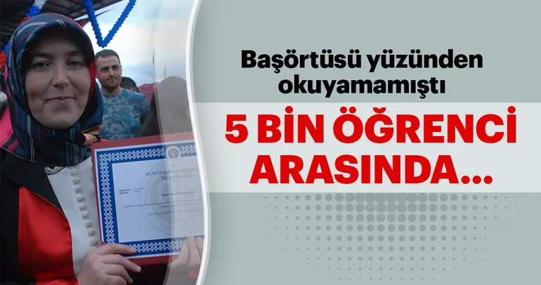 Kızı ile başladığı üniversiteyi birincilikle bitirdi