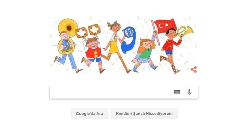 Ulusal Egemenlik ve Çocuk Bayramı Doodle oldu! - Google’dan 23 Nisan sürprizi