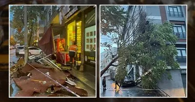 İstanbul’u şiddetli yağmur ve fırtına vurdu: Çatılar uçtu, ağaçlar devrildi
