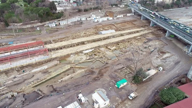 Kadıköy’de heyecanlandıran kazı: Arkeolojik ’servet’ havadan görüntülendi