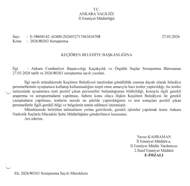 SON DAKİKA… Mesut Özarslan haklı çıktı! Keçiören Belediyesi’nde uyuşturucu şoku: 171 personel pozitif çıktı!