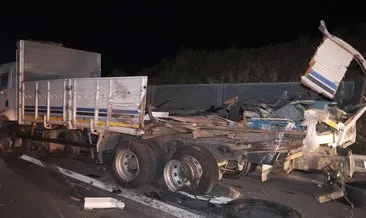 Kuzey Marmara Otoyolu’nda kamyona çarpan TIR şarampole devrildi: 1 yaralı
