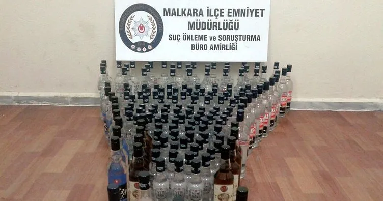Tekirdağ’da 200 şişe kaçak içki yakalandı