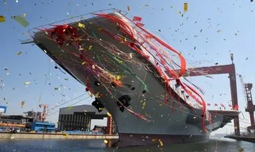 Çin yurtiçinde geliştirdiği ilk uçak gemisini denize indirdi