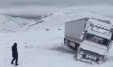 Yer Erzurum: TIR sürücüsü navigasyon mağduru oldu!