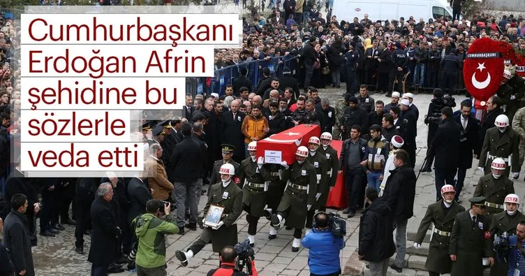 Cumhurbaşkanı Erdoğan Erzurum’da şehit Muhammed Kır’ın cenaze törenine katıldı