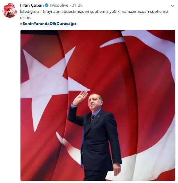 Cumhurbaşkanı Erdoğan'a dev destek! Senin yanında dik duracağız