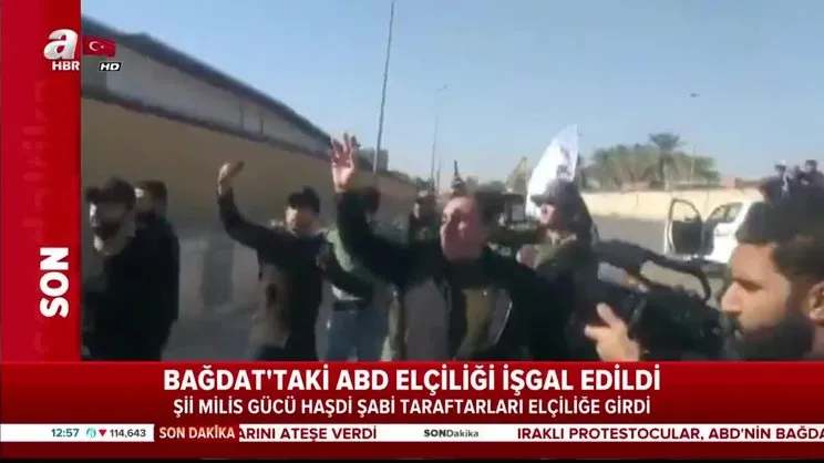 ABD'nin Bağdat Büyükelçiliği binasının işgal edilme anı görüntüleri ortaya çıktı!