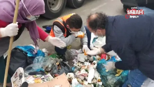Çöpte pırlanta yüzükleri aradılar | Video