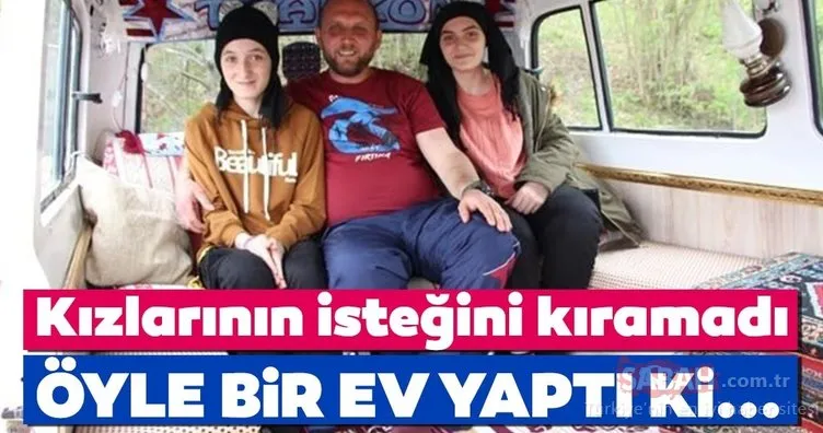 Trabzonlu baba kızlarının isteğini kıramadı ve haber oldu!