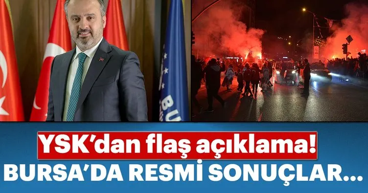 Bursa’da YSK sonuçları açıkladı! AK Parti adayı Alinur Aktaş kazandı...