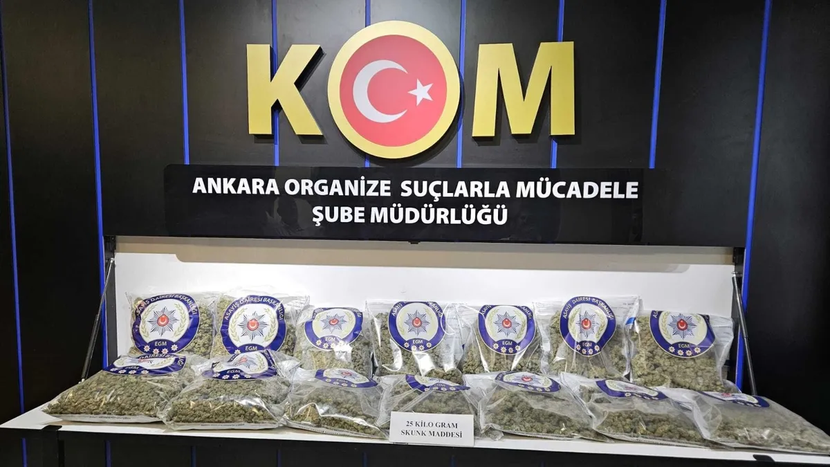 Çankaya’da operasyon: 25 kilo skunk ele geçirildi, 2 gözaltı Çankaya’da operasyon: 25 kilo skunk ele geçirildi, 2 gözaltı