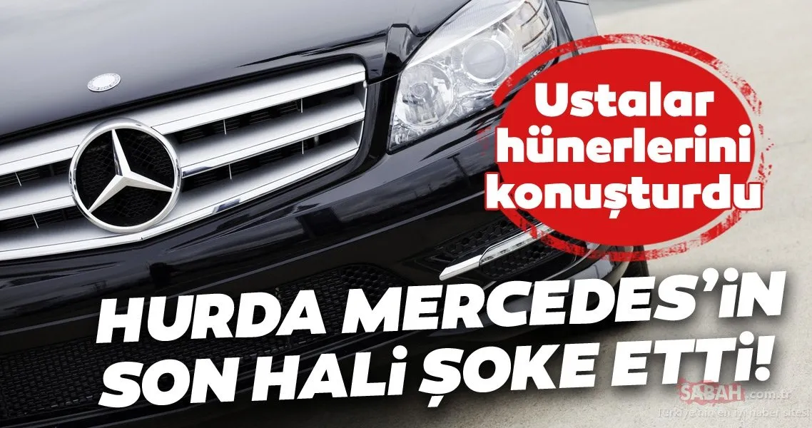 Mercedes arabanın son hali sosyal medyayı salladı! Hurdaya çıkan araç