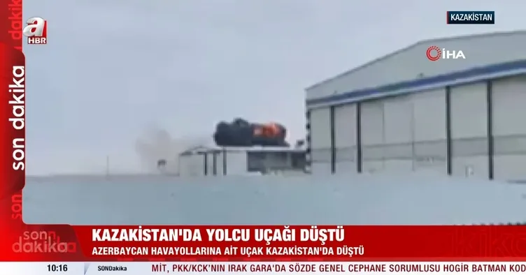 SON DAKİKA: Kazakistan’da yolcu uçağı düştü! Kazakistan’daki korkunç uçak kazası anbean kamerada
