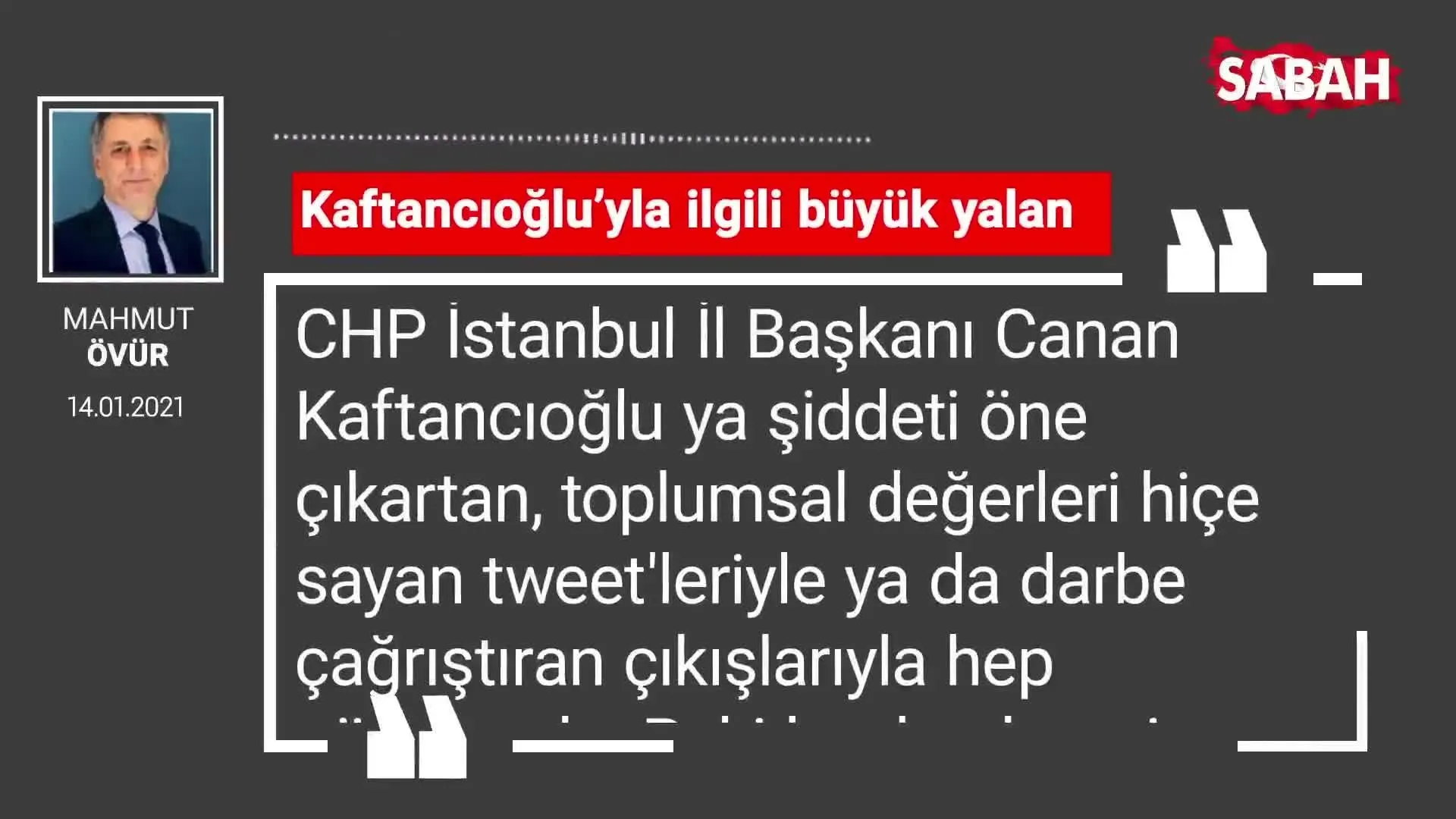 Kaftancioglu Yla Ilgili Buyuk Yalan Mahmut Ovur