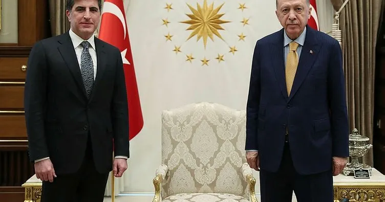 Son dakika: Başkan Erdoğan, IKBY Başkanı Barzani’yi kabul etti