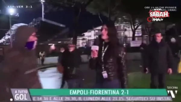İtalya’da maç sonrası canlı yayında kadın muhabire iğrenç taciz! | Video