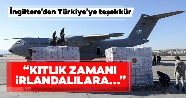 İngiltereden Türkiyeye teşekkür