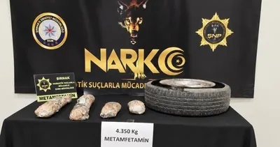 Stepne içerisinden 4 kilo 350 gram metamfetamin ele geçirildi #sirnak