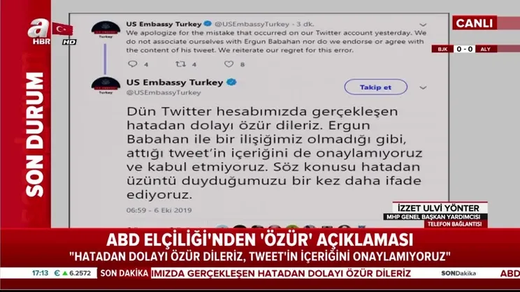 Skandal beğeni sonrası ABD özür diledi