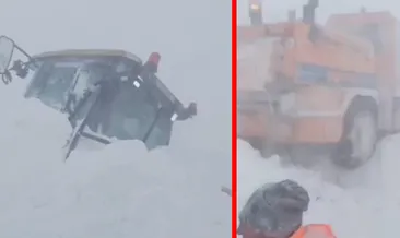 SON DAKİKA: Ardahan-Artvin yolunda korku dolu anlar: Dev kar kütleleri iş makinelerini yuttu! #artvin