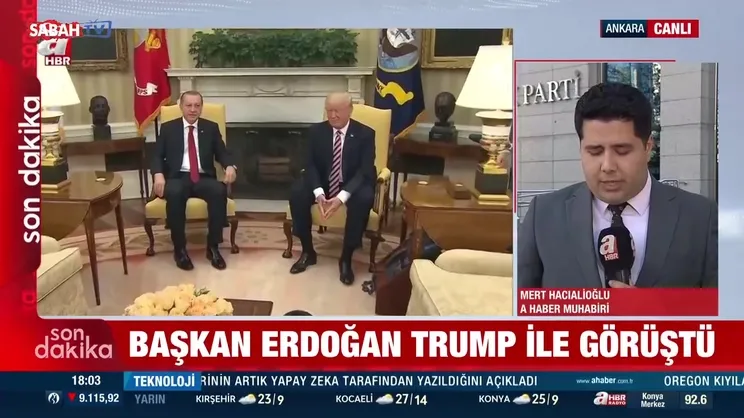 Başkan Erdoğan, Trump ile görüştü