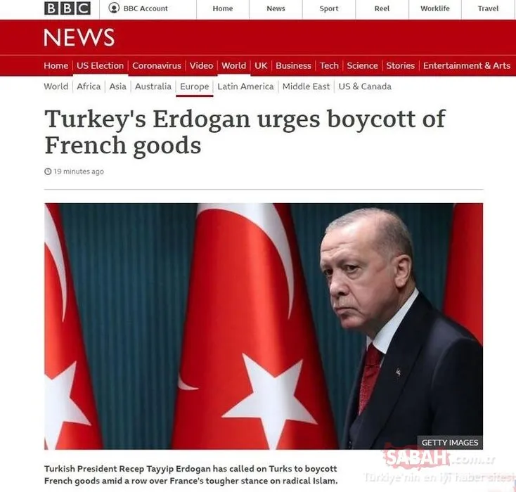 Başkan Erdoğan'ın Fransız mallarına boykot çağrısı dünya basınında! Hepsi son dakika geçti
