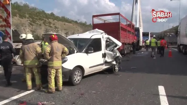 Yavuz Sultan Selim Köprüsü girişinde zincirleme kaza: 5 yaralı | Video