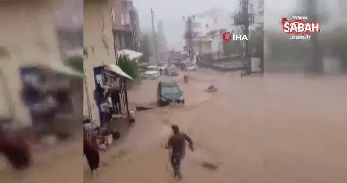 Cizre’de korku dolu anlar! Suya kapılan kadın ve çocuğu vatandaşlar kurtardı | Video