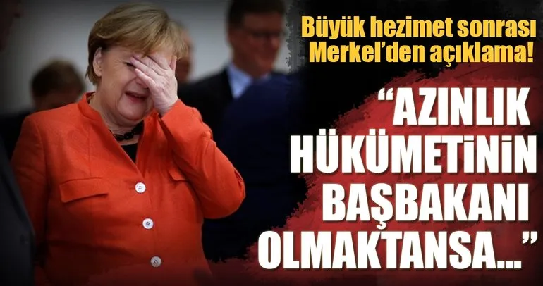 Merkel: Azınlık hükümetindense yeniden seçime gitmeyi tercih ediyorum