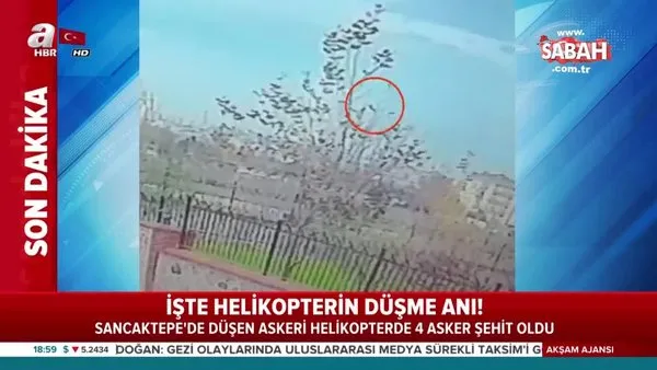 Son dakika haberi: İşte İstanbul Sancaktepe'de düşen helikopterin düşme anı