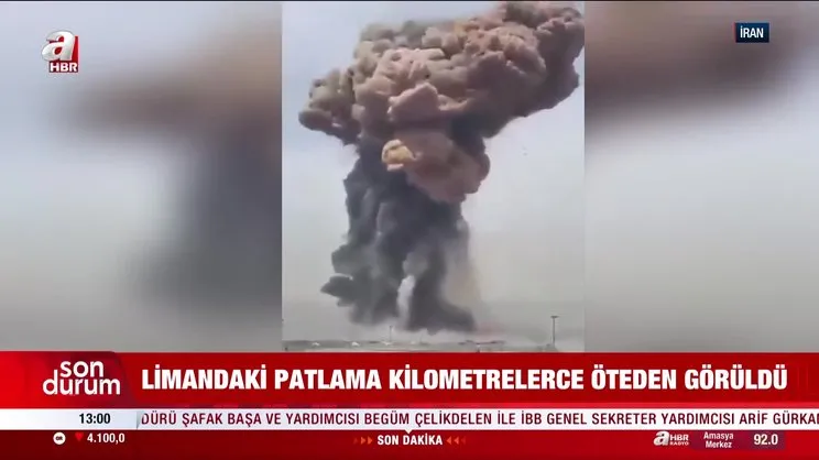 SON DAKİKA: İran'ın en büyük limanında şiddetli patlama! | Video