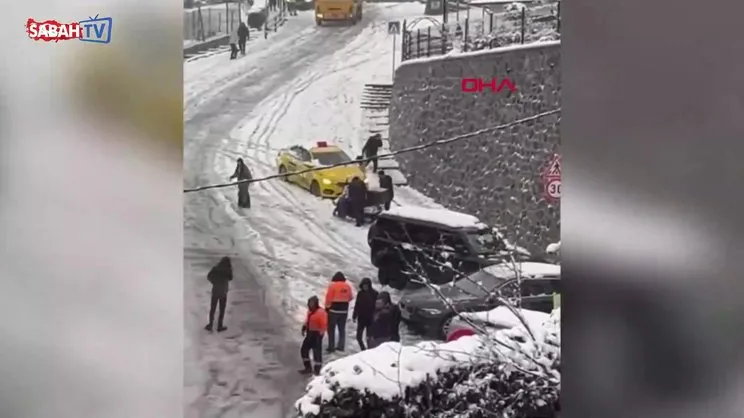 İstanbul’da kar yağışı sonrası yaşanan kazalar kamerada | Video