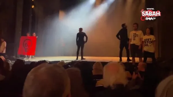 İklim aktivistleri, Sefiller müzikali sahnesini bastı | Video