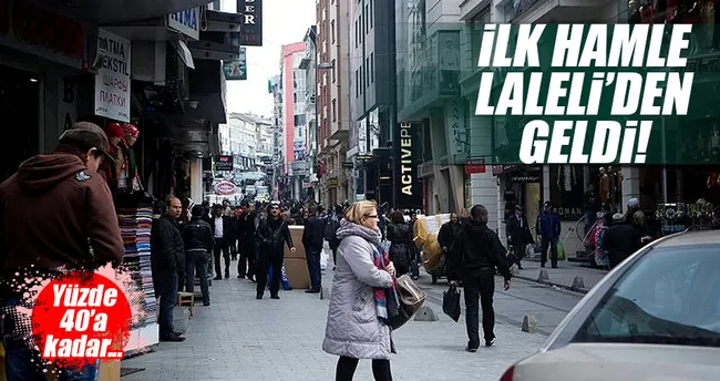 İlk kira indirimi Laleli’den