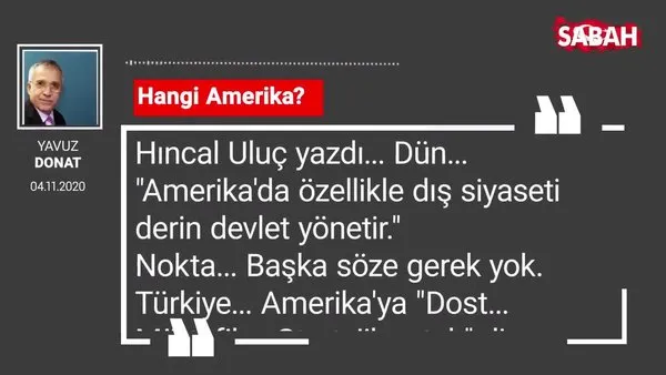 Yavuz Donat 'Hangi Amerika?'