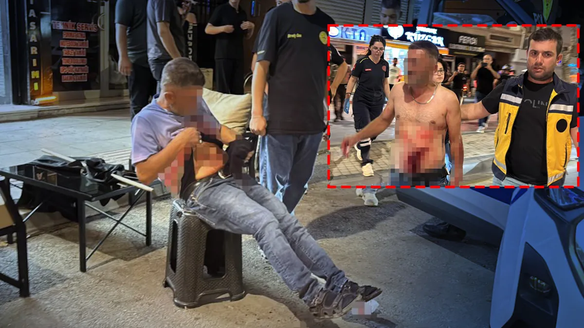 Aksaray'da karnından bıçakla yaralandı! Polislere bağırıp yol ortasında soyundu