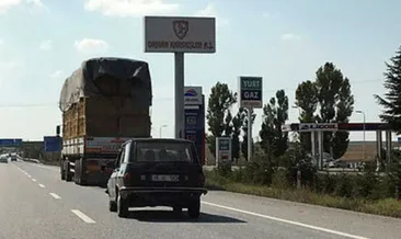 Saman yüklü tır tehlike saçtı!