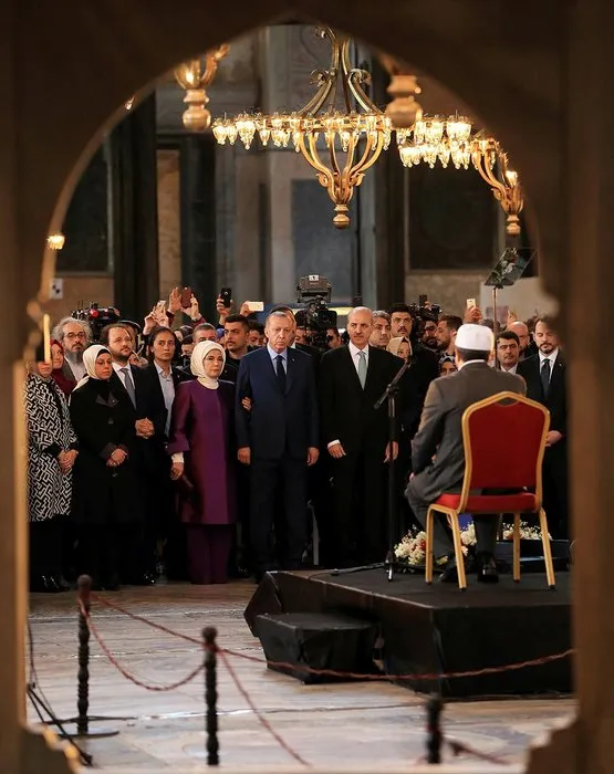 Cumhurbaşkanı Erdoğan'ın Yeditepe Bienali açılışından yansıyan kareleri