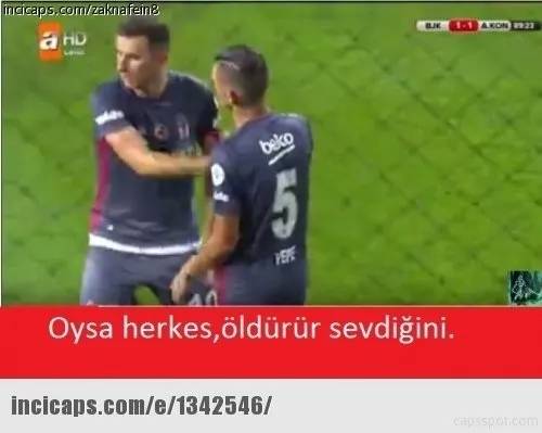 Beşiktaş - Konyaspor maçı capsleri