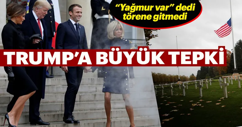 Törene katılmayan Trump’a büyük tepki