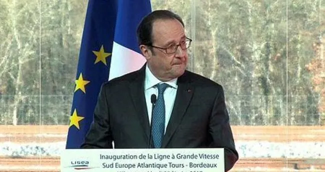 Hollande konuşurken 2 kişiye kaza kurşunu