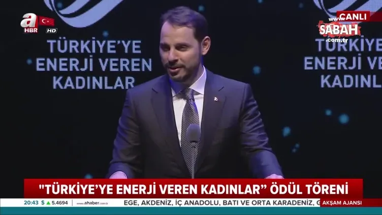 Bakan Albayrak ödül töreninde konuştu