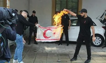 Rumlar, KKTC bayrağı yaktı