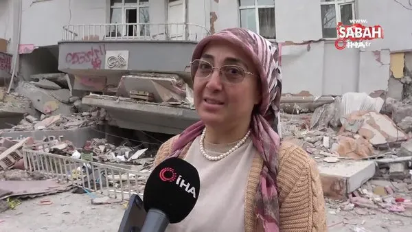 Depremde anne ve iki çocuğunu balkonda bulunan kablo hayata bağladı | Video