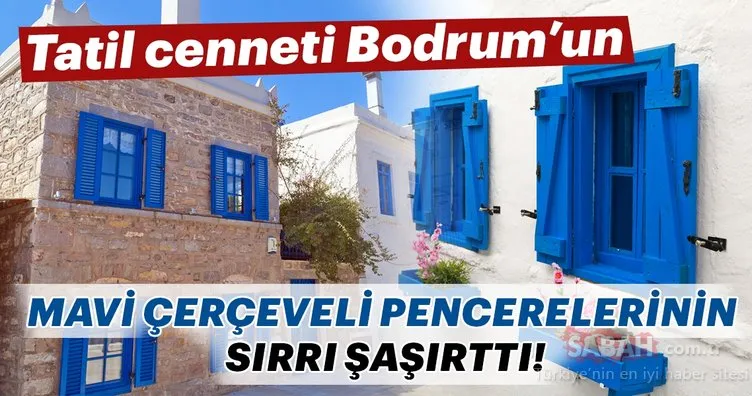 Tatil cenneti Bodrum’un mavi çerçeveli pencerelerinin sırrı şaşırttı