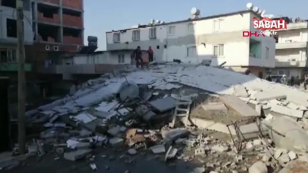 Mersin'de 5 katlı bina çöktü!