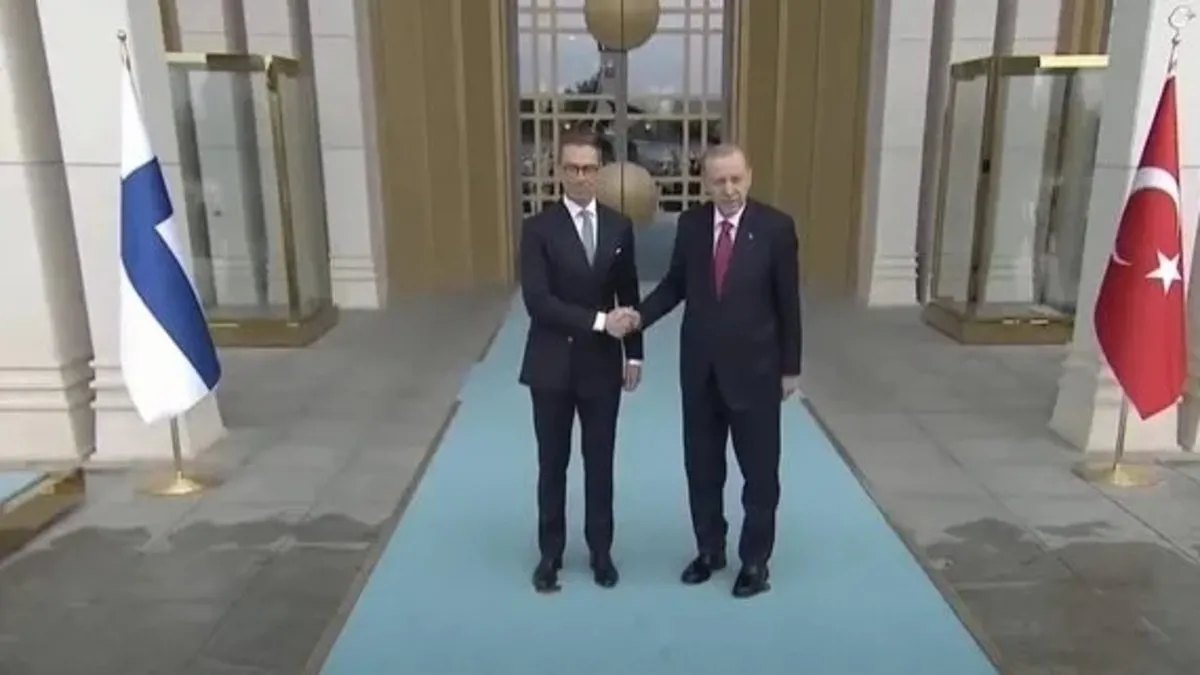Başkan Erdoğan, Finlandiya Cumhurbaşkanı Stubb'u resmi törenle karşıladı