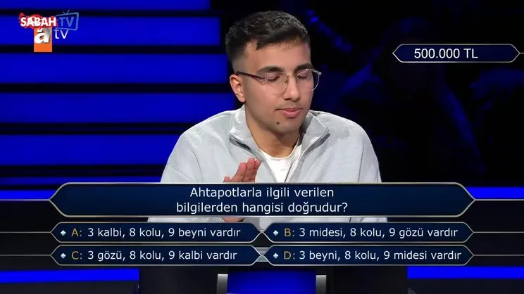 1 Milyon liralık soru öncesi öyle bir karar verdi ki…