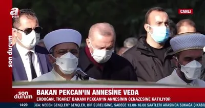 Cumhurbaşkanı Erdoğan Ticaret Bakanı Ruhsar Pekcan’ın annesi İhsan Kadaifci’nin cenaze namazına katıldı | Video